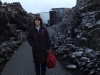 My mom at the Blue Lagoon